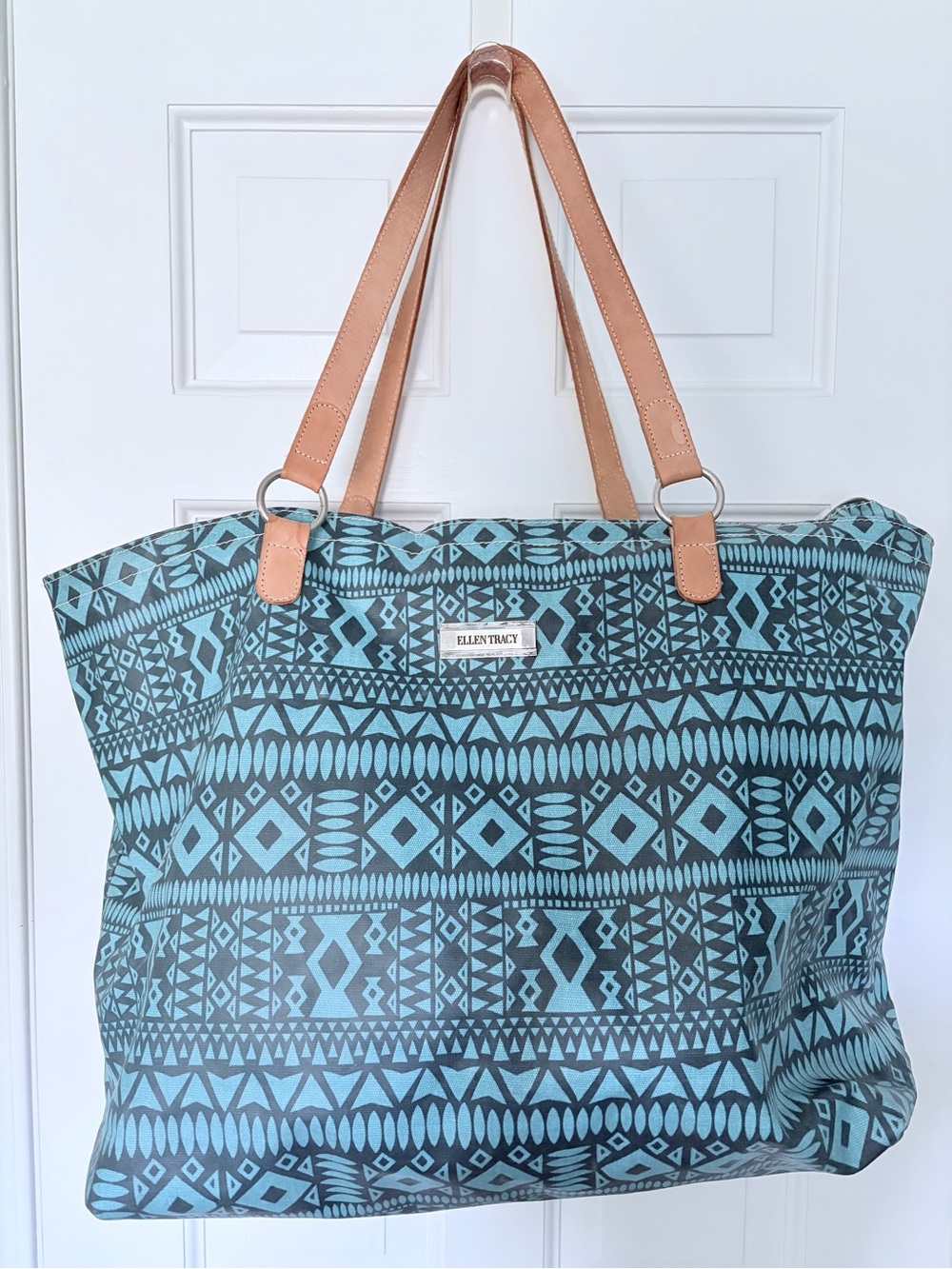 XL Tote Teal and Black
